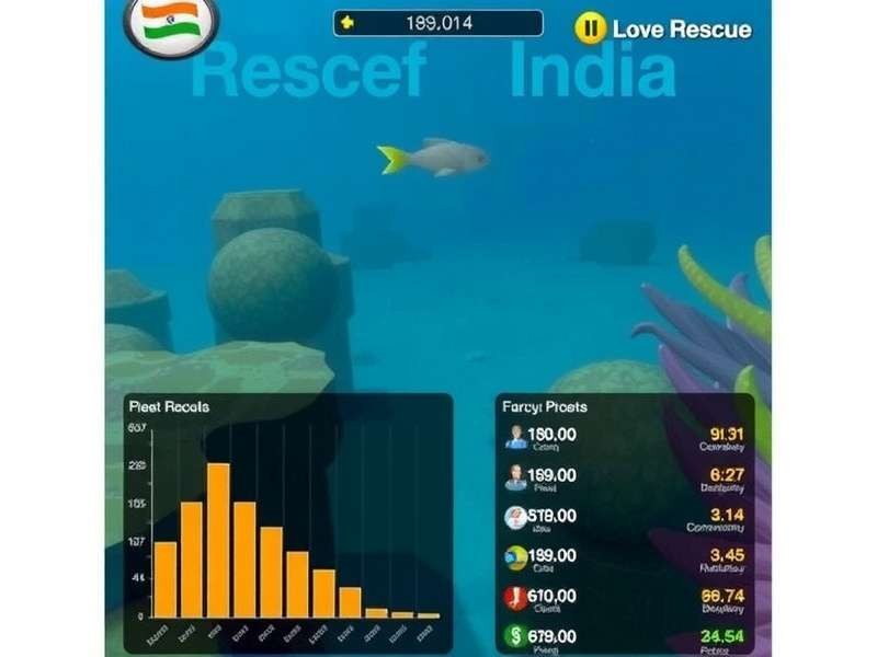 Reef Rescue India gameplay screenshot showing underwater environment